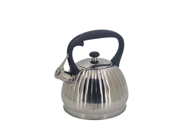 3Liter Whistling tea kettle, stainless steel teapot, polished with heat-resistant handle ALPENBURG