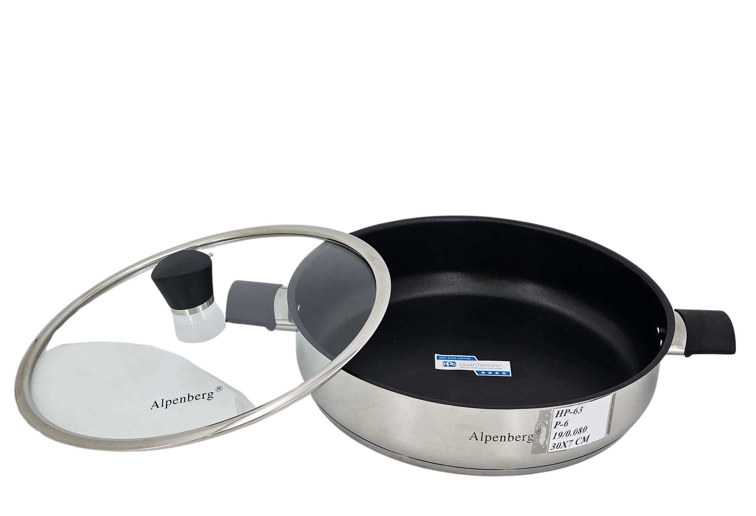 Alpenburg Wok Pan with Glass Lid