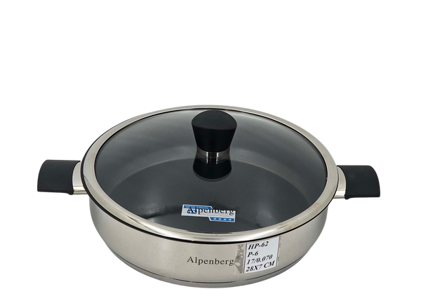 Alpenburg Wok Pan with Glass Lid