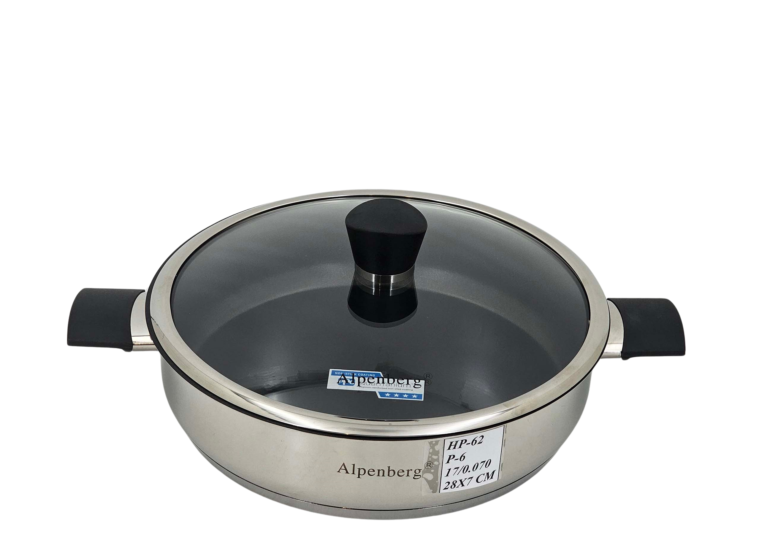 Alpenburg Wok Pan with Glass Lid