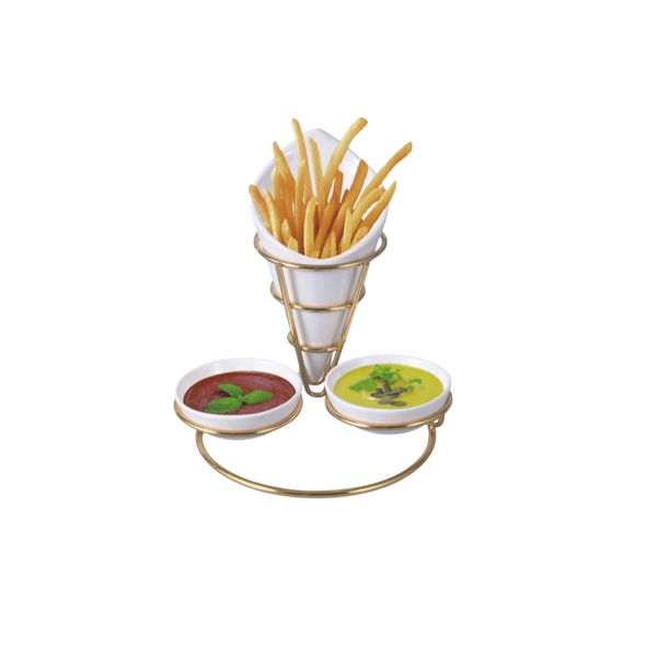 Fries Holder Golden BRILLIANT Porcelain BR0298