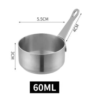 60/80/125ml Sauce Pan Pot Golden Stainless Steel Nonstick Milk Pot With Handle Mini Saucepan For Making Coffee Butter Kitchen Gadgets