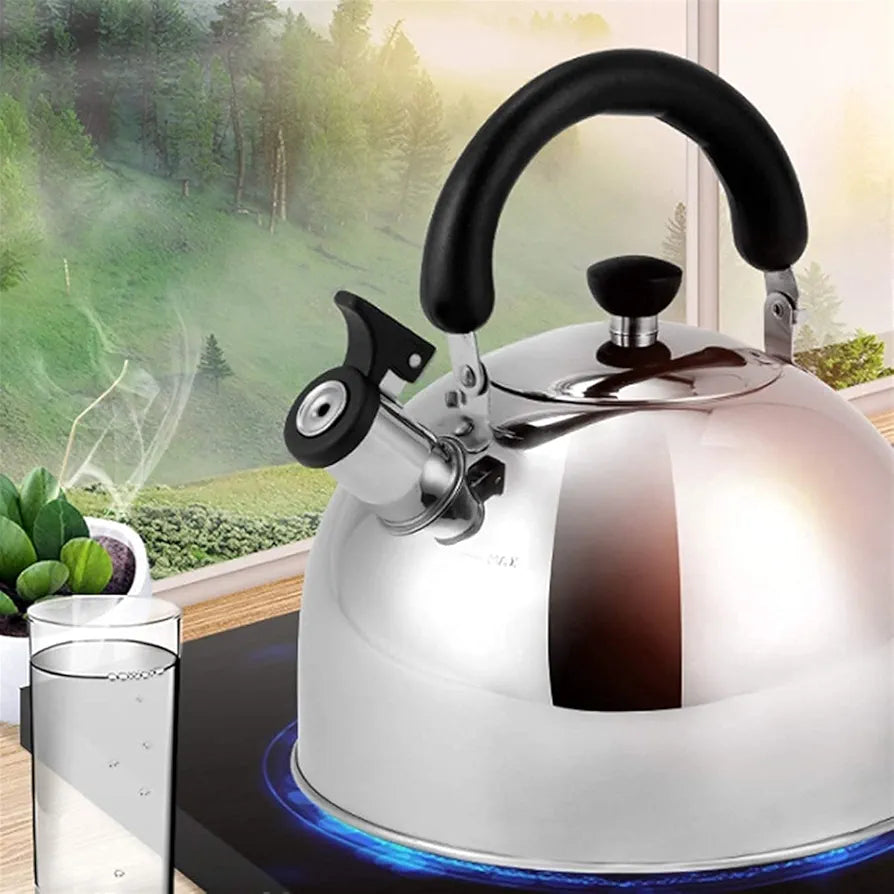 2.5Liter Stainless steel Kettle Whistling tea kettle, stainless steel teapot, polished with heat-resistant handle