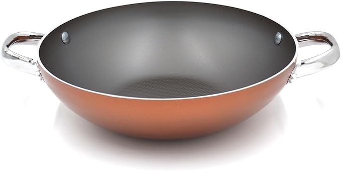 PRESTIGE ULTRA 28CM KADAI WITH GLASS LID AND PAN HOLDER