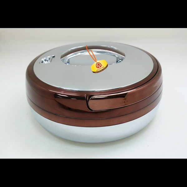 Chocolate Silver Golden Fire Round Food Warmer 3, 4, 5 & 6Ltrs - Taiwan