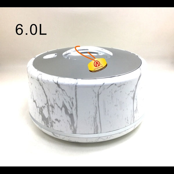 White Marble Golden Fire Round Food Warmer 3, 4, 5 & 6Ltrs - Taiwan