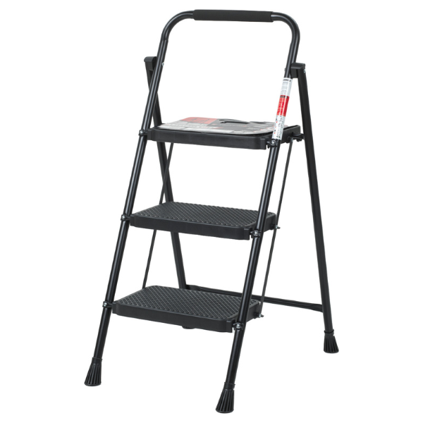 3 Step Eurotower Metal Stepladder