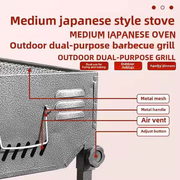 Picnic Barbecue Grill with 4 stands (TL-670) 65x30x67 BBQ-022