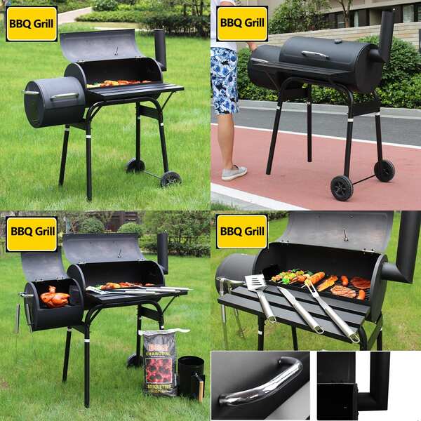 Outdoor BBQ Grill Charcoal Barbecue Pit Backyard Meat Cooker Smoker BBQ-031