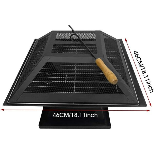 Outdoor Portable Brazier Stainless Steel Fire Pit Durable Barbecue Brazier Courtyard Brazier for Camping Bonfire Pitc Grill Setup BBQ-034