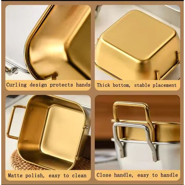 Golden stainless steel 10*18* Snack Box G