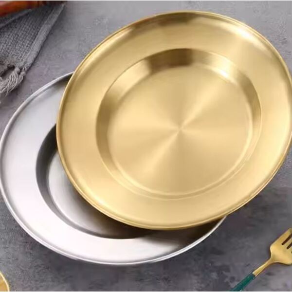 Golden Round Stainless Steel Plate