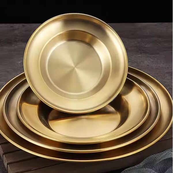 Golden Round Stainless Steel Plate