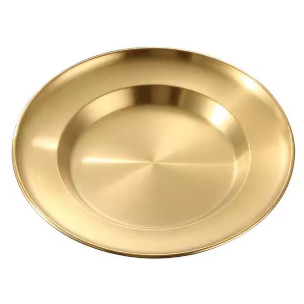 Golden Round Stainless Steel Plate