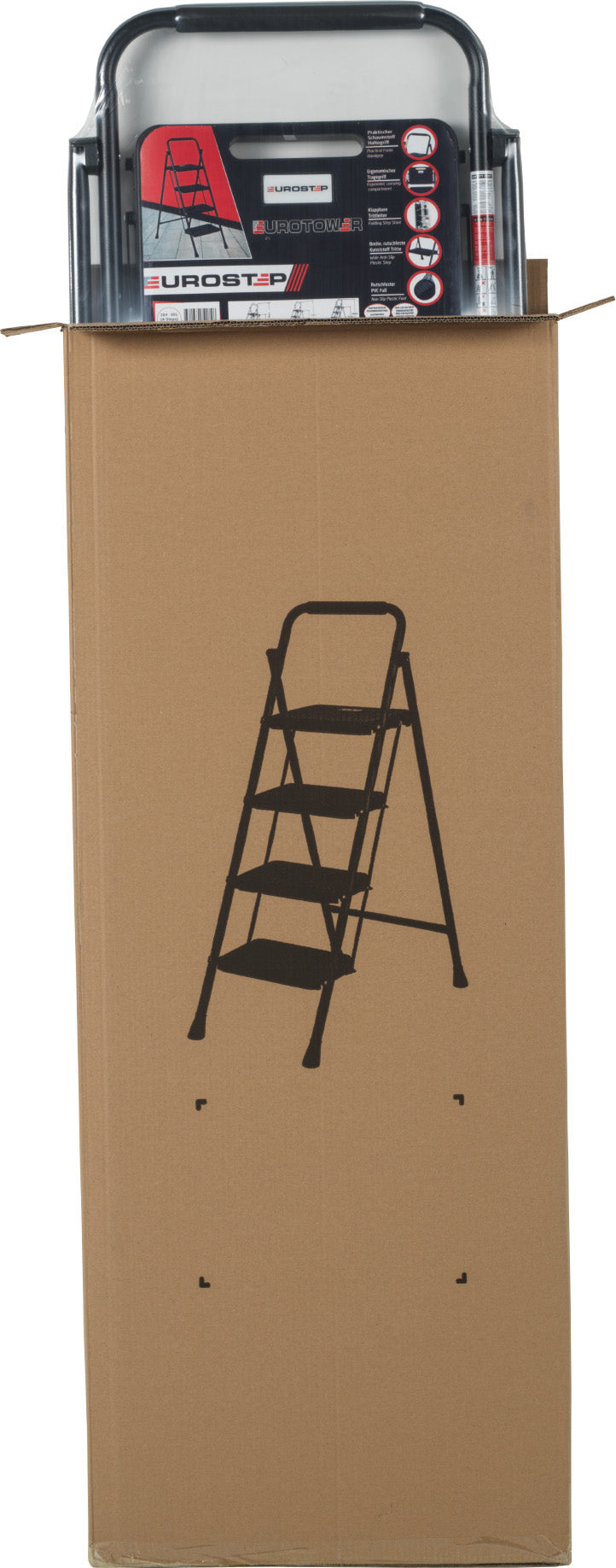 4 Step Eurotower Metal Stepladder