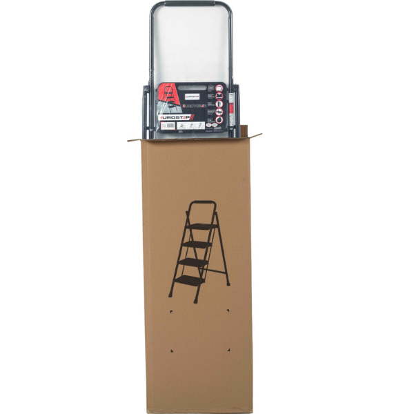 4 Step+30cm High Eurotower Metal Stepladder