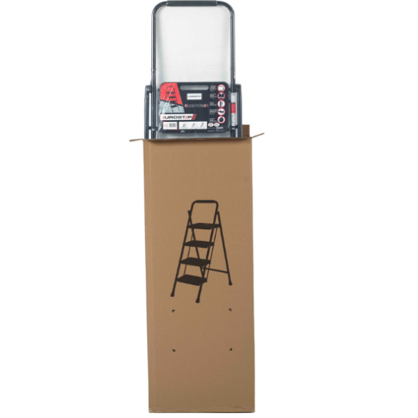 4 Step+30cm High Eurotower Metal Stepladder