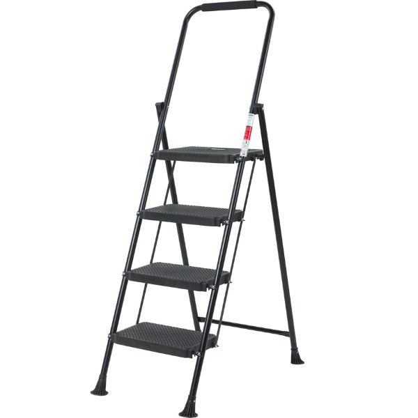 4 Step+30cm High Eurotower Metal Stepladder