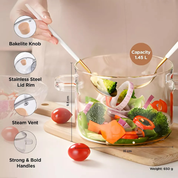 Transparent Cooking Pot Pan