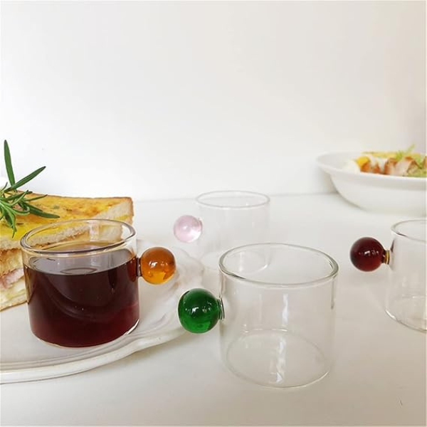 Glass Cup Mini Sauce Pitcher Milk Mug Creamer Coffee Jar Glass Heatable Tea Pot Dipping Bowls