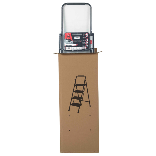 4 Step+30cm High Eurotower Metal Stepladder