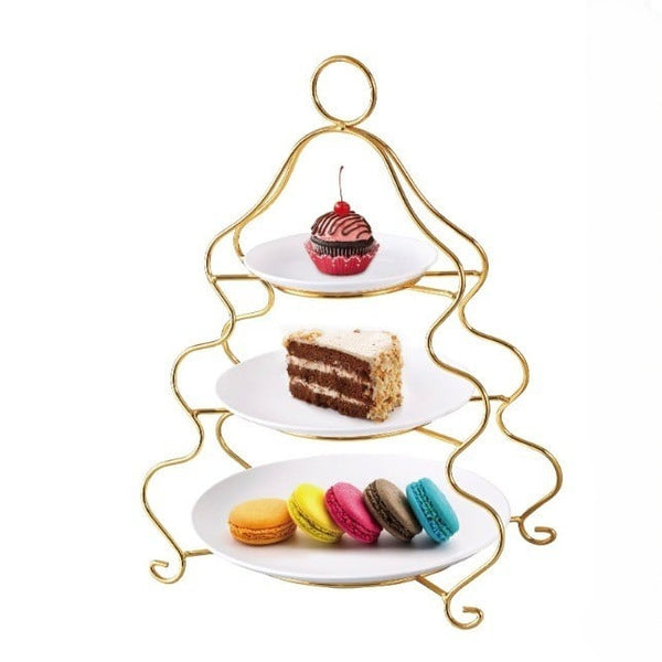 3Tier Serving Holder Golden BRILLIANT Porcelain BR0259