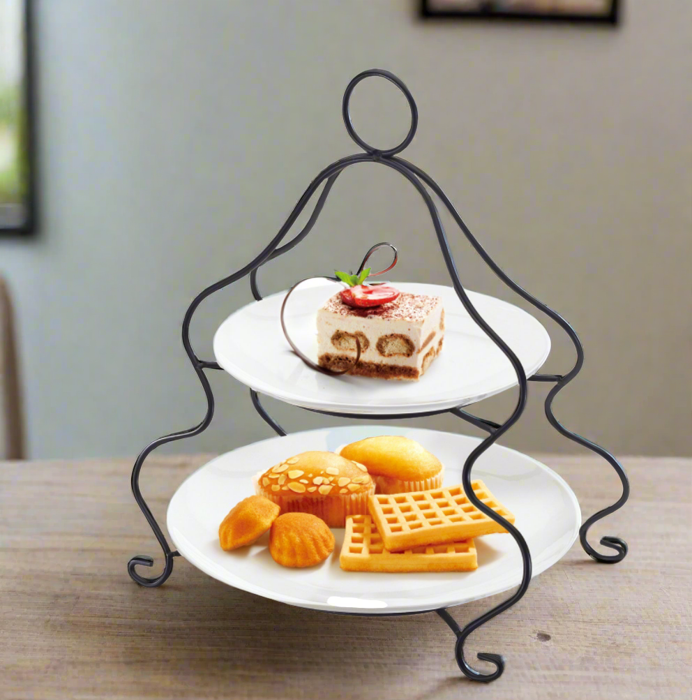 2Tier Serving Holder BRILLIANT Porcelain