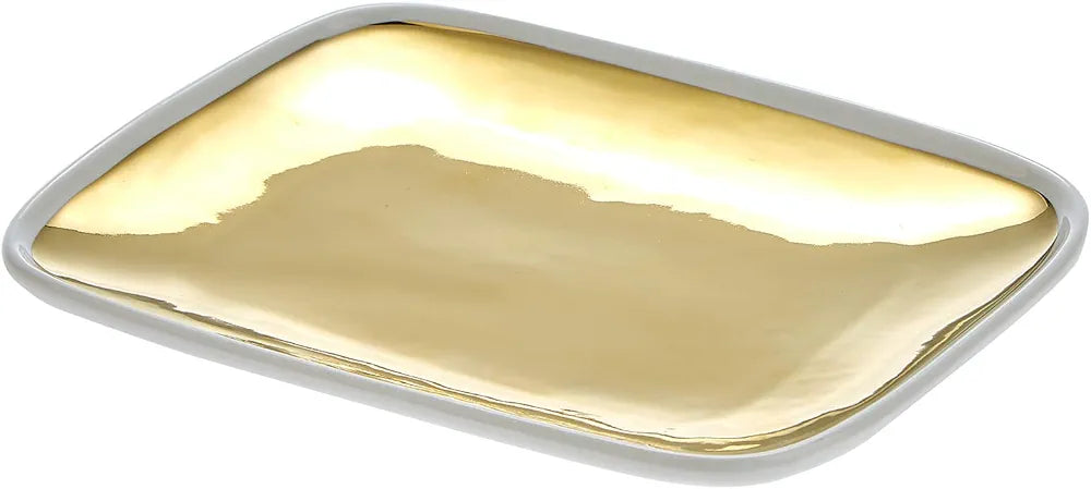 SY8001 Rectangular Gold Serving Tray 19.5cm